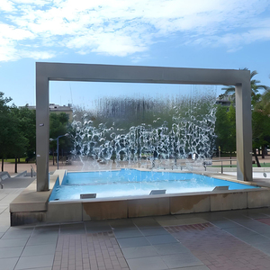 Fuente de Agua en <span class=keywords><strong>Cascada</strong></span>, Pared de Agua, Adornos para Jardín y Hogar, <span class=keywords><strong>Cascada</strong></span> Artificial de Vidrio - Product Image 2