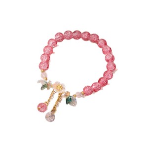 Wholesale Colorful Flower Charm <b>Bracelets</b> Handmade <b>Crystal</b> Lucky <b>Beaded</b> Daisy for Kids Women - Product Image 5