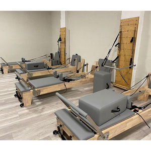 Studio y Personal Aluminio Pilates Reformer Incluye Sentado Box Extender Correas <span class=keywords><strong>de</strong></span> bucle doble - Product Image 6