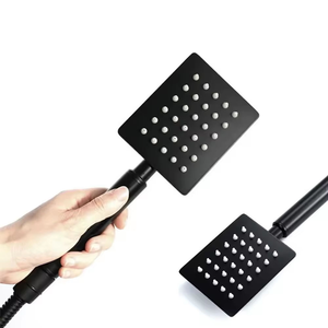 Ensemble de <span class=keywords><strong>douche</strong></span> carré noir mat OEM avec pommeau de pluie 200 mm, douchette à main et mitigeur mural pour salle de bain - <span class=keywords><strong>Kit</strong></span> complet - Product Image 3