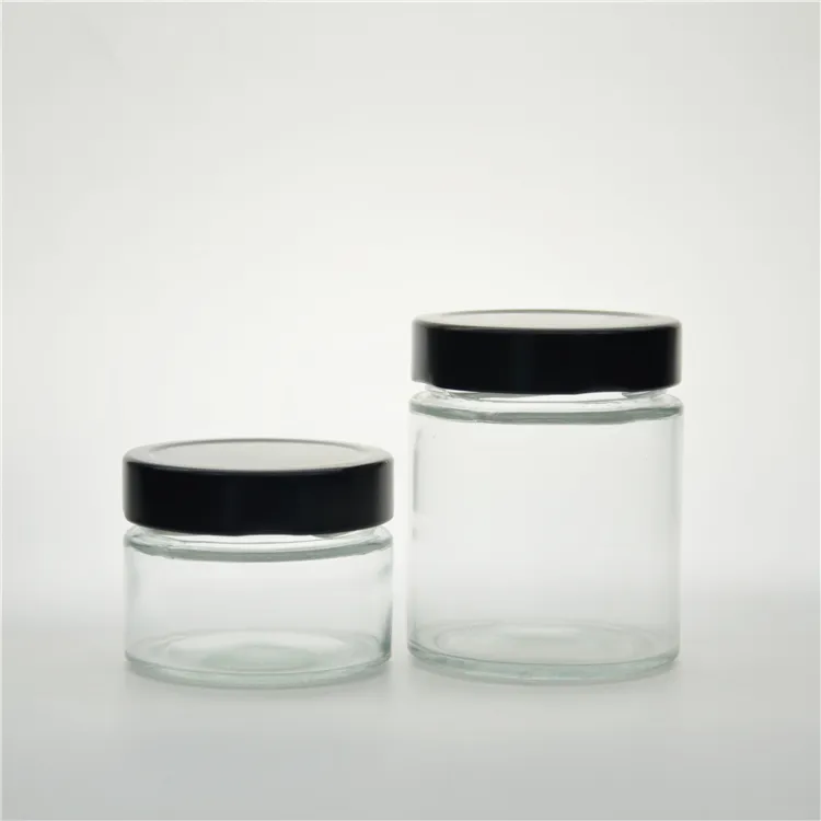 factory Storage Bottles & Jars Food Storage Container With Airtight Bamboo Aluminum Lid Borosilicale Clear Glass Jar