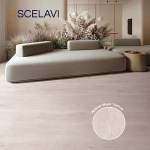 Plancher en bois en plastique de grain de bois de luxe Vinyle imperméable de PVC avec le plancher de Spc de mousse d'Ixpe ou d'Eva