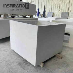 NSpiration supply high strength waterproof durable outdoor round extra large concrete GRC flower pot <span class=keywords><strong>vasi</strong></span> per fioriere <span class=keywords><strong>in</strong></span> pietra da giardino - Product Image 4