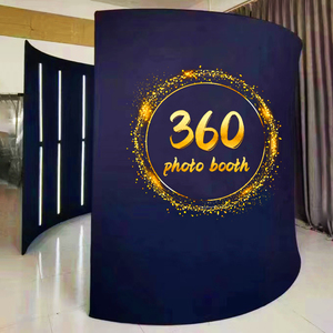 2022 phong cách mới ảnh Booth <span class=keywords><strong>Backdrop</strong></span> cho Đảng tổ chức sự kiện 360 độ Video Camera <span class=keywords><strong>Led</strong></span> Lights Booth bao vây - Product Image 2