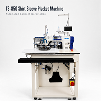 Machine à coudre industrielle TS-850 automatique pour la pose de patte de manche et la découpe de fente de manche