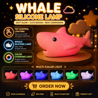 Silicone Enfants Lumière Décoration Couleur Changeante LED Tactile Animal Forme Sommeil Doux Bébé Nuit Mignon Lampe Silicone Animal Lampe