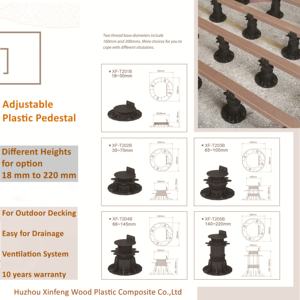 Pedestales Ajustables de Plástico para Construcción de Terrazas, Soporte para Vigas, Base para Terrazas, Fácil Acceso, Modelo XF-T201B-2, 18-32 mm - Product Image 5