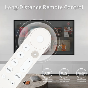 GY3LE pour télécommande de recherche vocale Google, pour Google TV Streamer 4K, <span class=keywords><strong>NON</strong></span> compatible avec Google Chromecast Snow - Product Image 4