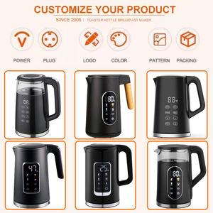 371416 CE/GS 1.7L Atacado Parede Dupla Chaleira De Água Inteligente Chaleira De Vidro Elétrica Digital Chaleira Elétrica Digital com Tela - Product Image 6