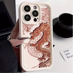 Custodia per telefono in TPU con drago Totem cinese rosso per <span class=keywords><strong>Apple</strong></span> 16/15/14/13/12/11 alta bambù <span class=keywords><strong>trasparente</strong></span> antiurto per impugnatura del telefono IMD - Product Image 6