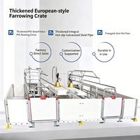 Cage de maternité complète anti-écrasement pour truies avec abreuvoir en acier inoxydable et lampe chauffante pour élevage porcin – Fournisseur direct usine