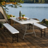 Vente flash - Ensemble de table et chaises pliantes en plastique pour la restauration