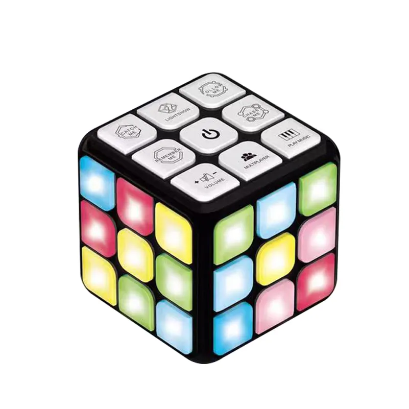 4-In-1 Handheld Electronic Puzzle Game Cube Memory Brain Training Toys STEM Educational Flashing Musical Cube For Kids Adults