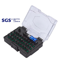 Juego de 32 Puntas Magnéticas de Acero S2 de Alta Calidad para Destornillador, Otras Herramientas Manuales con Caja Resistente