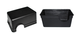 Cachette pour reptiles de petite taille, grande taille, texturée, en plastique noir, durable, facile à nettoyer, avec trou de cachette pour serpent - Product Image 5