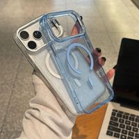 Coque de téléphone magnétique transparente à paillettes avec support pliable pour appareil photo, compatible iPhone 18 Pro Max 17 16 15 14