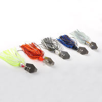 FISHINGFANS 10g 14g Chatterbait Leurre Gabarit à lames Buzz Appât Tête de poisson Chatter Appât Silicone Plinthe Leurres Bass Jigs Spinnerbait