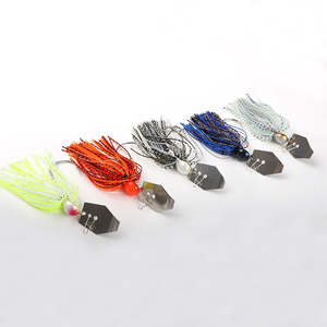 FISHINGFANS 10g 14g Chatterbait Leurre Gabarit à lames <span class=keywords><strong>Buzz</strong></span> Appât Tête de poisson Chatter Appât Silicone Plinthe Leurres Bass Jigs Spinnerbait - Product Image 2