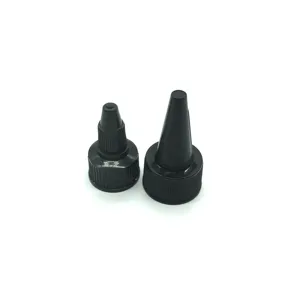 Customized Black Twist Top Cap With Varied Styles And Varied Sizes For Squeeze And Avoiding Leakage