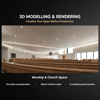 Solution de conception acoustique personnalisée pour centre des arts du spectacle : diffuseur de panneau de plafond pour la qualité sonore et la réverbération en studio de diffusion