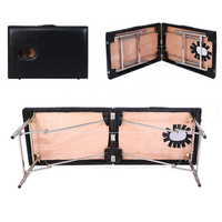 Table de massage pliable et portable en métal réglable à prix compétitif pour salon commercial, hôtel et ventouses