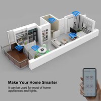 Módulo WiFi de 4 Canales para Automatización del Hogar, Compatible con Interruptor Inteligente Tuya, 85-250V CA, 10A, Funciona con Alexa y Smartlife, Sin USB
