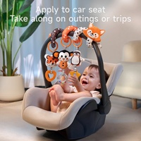 Tumama enfants berceau hochet jouets noir et blanc lit poussettes en peluche suspendus hochets jouet doux renard pingouin activité landau spirale jouets