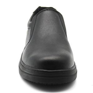Semelle en caoutchouc antidérapante résistante à l'huile noire orteil en acier anti-crevaison Restaurant cuisine Chef chaussures de sécurité pour hommes sans lacets - Product Image 4