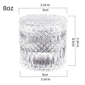 Vente <span class=keywords><strong>en</strong></span> gros de pots à bougies <span class=keywords><strong>en</strong></span> <span class=keywords><strong>verre</strong></span> de luxe vides de 8 oz avec couvercle plat, <span class=keywords><strong>pot</strong></span> <span class=keywords><strong>en</strong></span> <span class=keywords><strong>verre</strong></span> pour la décoration de la maison, la fabrication de bougies, les mariages et les fêtes - Product Image 6