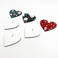 Pendentifs décoratifs en bois double face Accessoires d'extérieur Sublimation Blank Mdf Christmas Ornaments for Diy