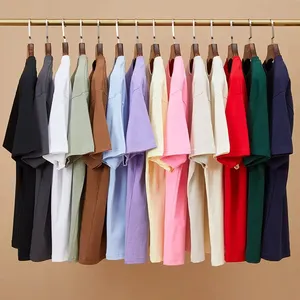 Camiseta de grandes dimensões 230GSM para homens, camiseta com estampa personalizada em branco, camiseta unissex 100% algodão, ombro caído