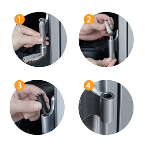 Kit de réparation de porte en acier inoxydable avec vis et bagues, 17 pièces, pour Jeep Wrangler 2007-2024 - Product Image 5