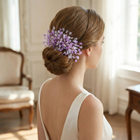 YouLaPan Peigne à cheveux exquis en strass fait à la main, accessoire de cheveux élégant pour mariage, banquet, danse, fête, YXA412