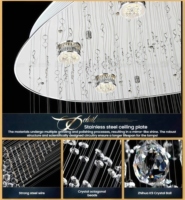 Lustre suspendu pour escalier JYLIGHTING, en forme de goutte de pluie, spirale en cristal, grande taille, pour plafonds hauts