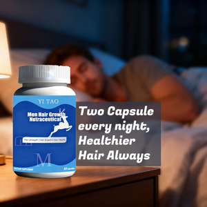 Ventes d'étiquettes personnalisées. Complément vitaminique pour la croissance des cheveux des hommes. 60 capsules. Équilibre la croissance des cheveux chez l'adulte. - Product Image 5