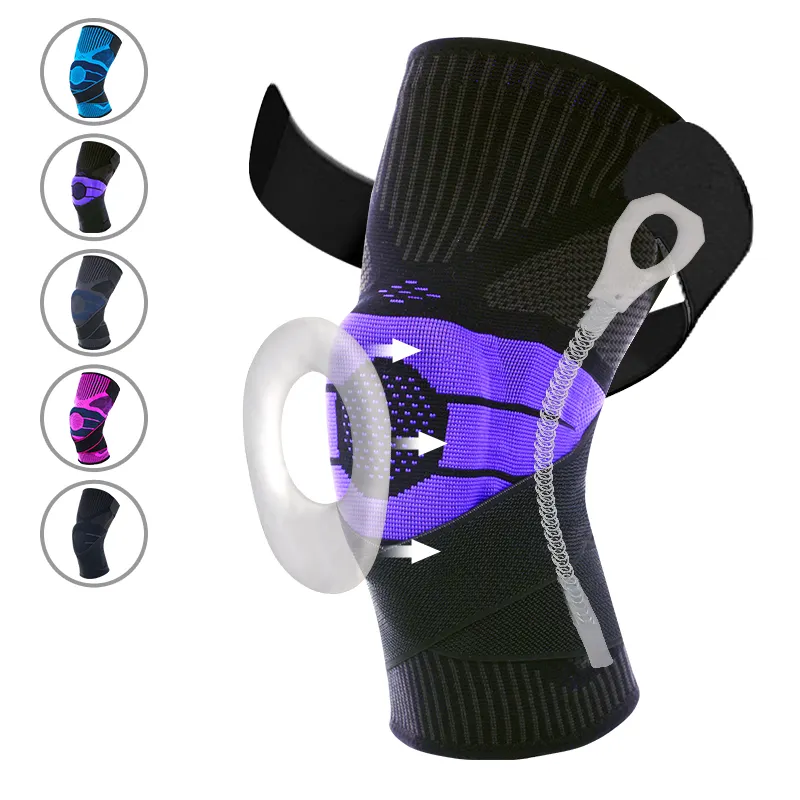 2022 New style Silicone knee pads protection and adjustable straps fixed compression knee brace