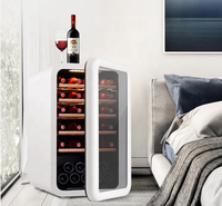 SICAO rétro petite cave mini bar antique vin vitrine réfrigérateur baril réfrigérateur porte en verre refroidisseur de vin réfrigérateur