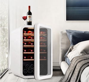 SICAO Retro Small Cellar Mini bar Antique <strong>Wine</strong> Display Cabinet <strong>Fridge</strong> Barrel Refrigerator Glass Door <strong>Wine</strong> Cooler <strong>Fridge</strong>