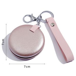 Porte-clés miroir double face mat personnalisé, miroir de maquillage portable, logo personnalisable, vente en gros d'usine - Product Image 2