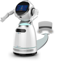 Robot de service professionnel humanoïde intelligent Cruzr, reconnaissance faciale, commande par application, charge automatique, autonomie de 8h, écran de 12 pouces, 360°