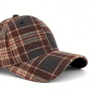 2025 New Autumn Winter Classic Checkered Baseball <b>Cap</b> Outdoor Windproof Houndstooth Baseball <b>Caps</b> for <b>Women</b> Men - Product Image 3