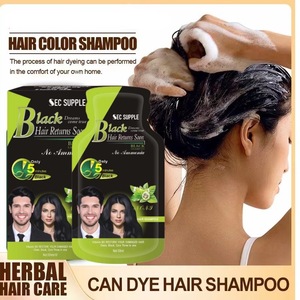 Tinte Capilar Herbal Semipermanente Negro Natural de 30 ml, Sin Amoníaco, Cubre las <span class=keywords><strong>Canas</strong></span>, <span class=keywords><strong>Color</strong></span> Duradero <span class=keywords><strong>para</strong></span> Mujeres y Hombres - Product Image 3