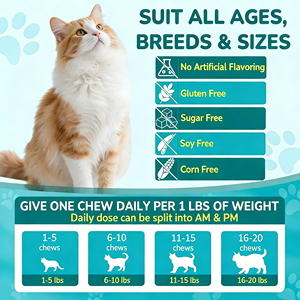 Friandises molles bio OEM/ODM pour chats et chiots à estomac sensible, <span class=keywords><strong>anti</strong></span>-<span class=keywords><strong>puces</strong></span> et tiques, avec fruits et zinc pour la santé digestive - Product Image 3