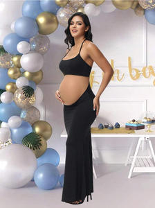 <span class=keywords><strong>Robe</strong></span> de grossesse dos nu à bretelles, pour studio photo, sexy, <span class=keywords><strong>moulante</strong></span>, taille empire, pour femmes enceintes - Product Image 3