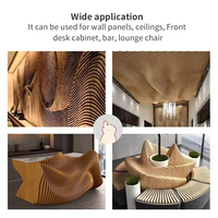 Panneaux de réception modernes en bois massif paramétriques avec forme incurvée, design insonorisant personnalisable pour bureaux et hôtels