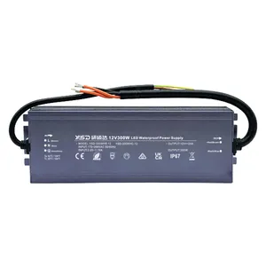 Salida única 300W 175/264-V Fuente de alimentación LED impermeable Ip67 12V 24V Controlador LED