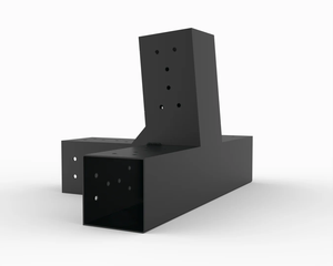 Support de pergola incliné vers le haut et vers le bas, angle de 15 degrés °   Support d'angle incliné à 3 voies pour poteau en bois de 90x90 4x4 - Product Image 4