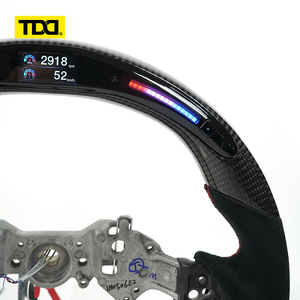 Volante Deportivo TDD Real de Fibra de Carbono Negra con LED, Compatible con TOYOTA GT86 - Product Image 3