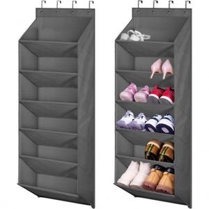 Heavy Duty Organizador De Sapateira Suspensa Deep Pockets Over the Door Hanging Shoe Rack Organizer with <b>Hooks</b> - Product Image 2
