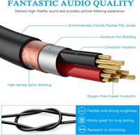 Kabel Adaptor Mini XLR 3-Pin ke Female Berkualitas Tinggi 3m Berlapis Emas dengan Selubung PVC Seimbang untuk Konsol Suara Speaker